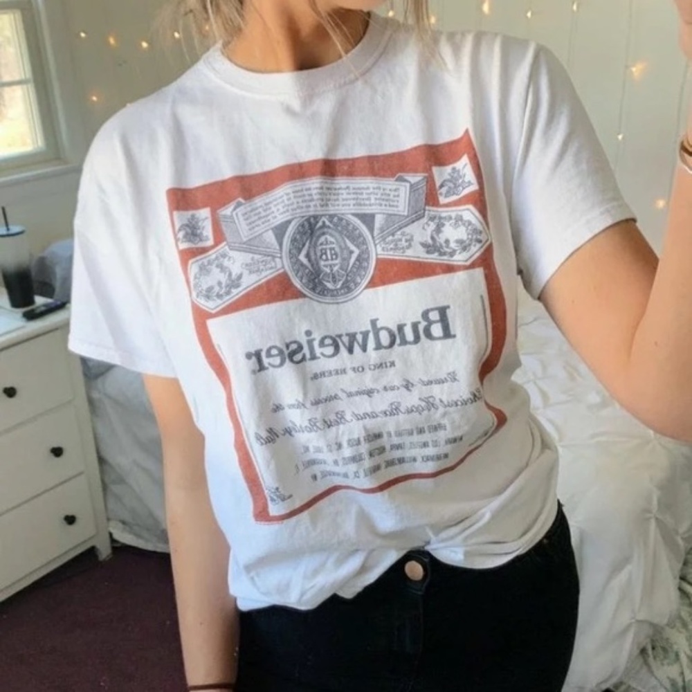 Budweiser Beer Ad 90’s Graphic Tee - Picture 1 of 11